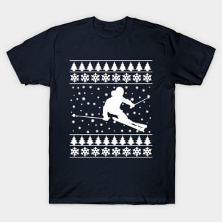 Christmas Skier Skiing XMAS Gifts T-Shirt